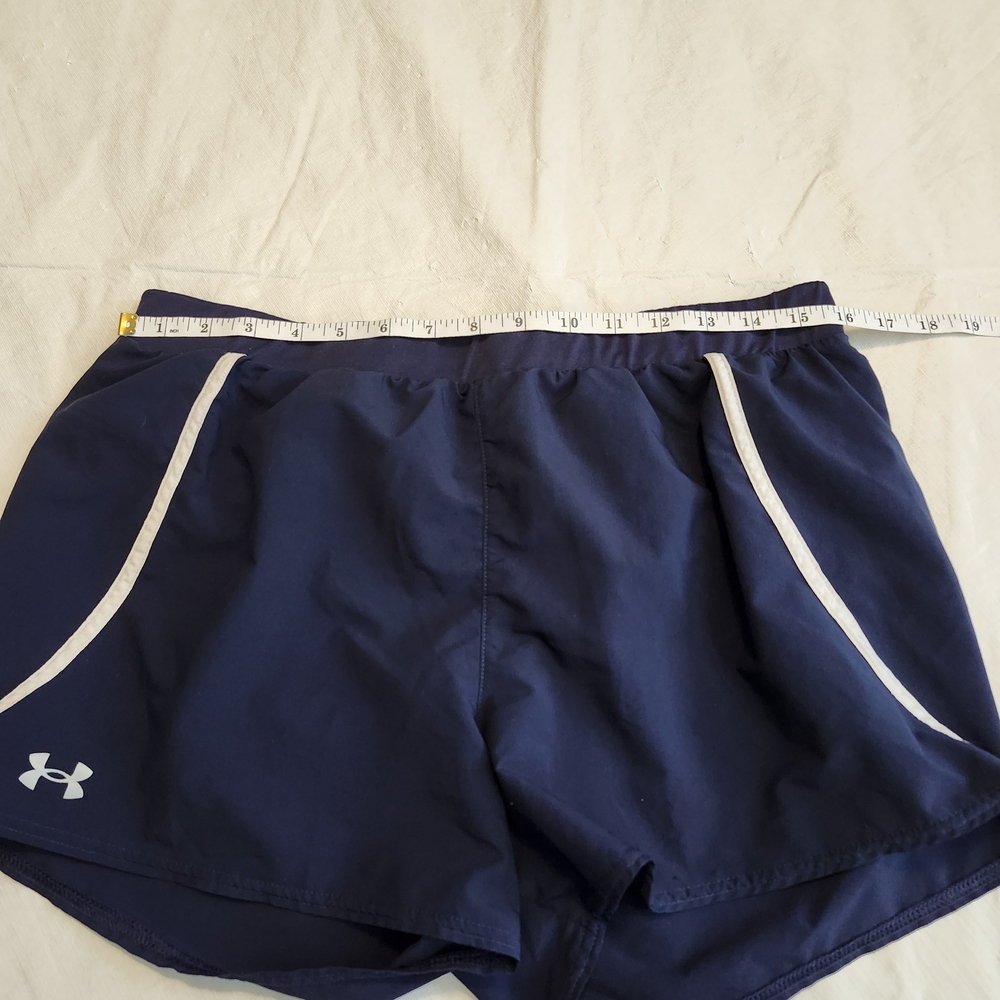 Under Armour Women's Navy Blue Athletic Shorts - Picture 3 of 8